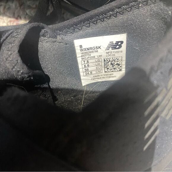 New Balance Women's Sz 7.5 Fuel Core Nergize Running Shoes Black WXNRGSK Mesh - Picture 2 of 5